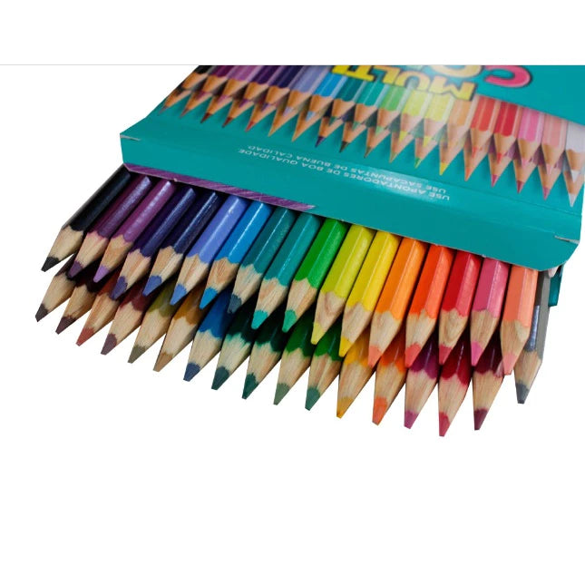 Kit 3 Caixas de Lapis De Cor 24 Cores Multicolor