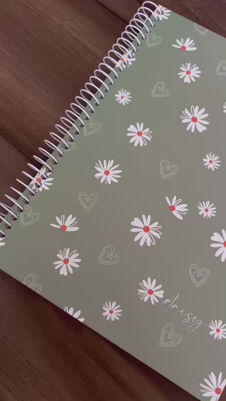 Kit 4 Cadernos 10 Matérias Universitário Espiral Flores