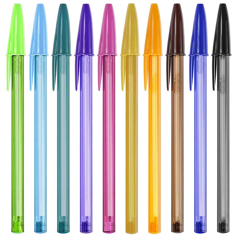 Caneta esferográfica Cristal Fashion 1.2 com 10 unidades Bic